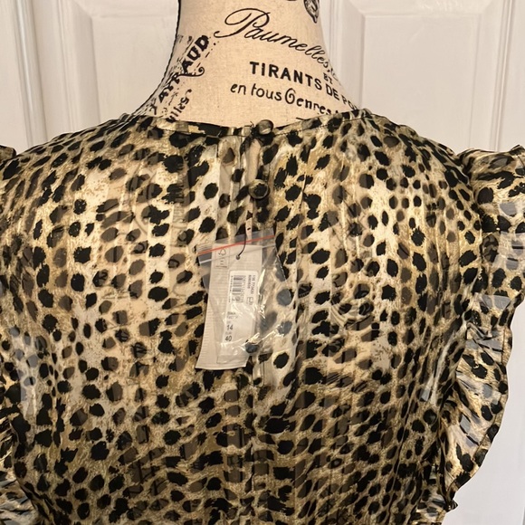 NWT River Island leopard maxi dress with ruffles and cut out sides - Picture 8 of 12